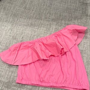 a new day Pink Off-Shoulder Top